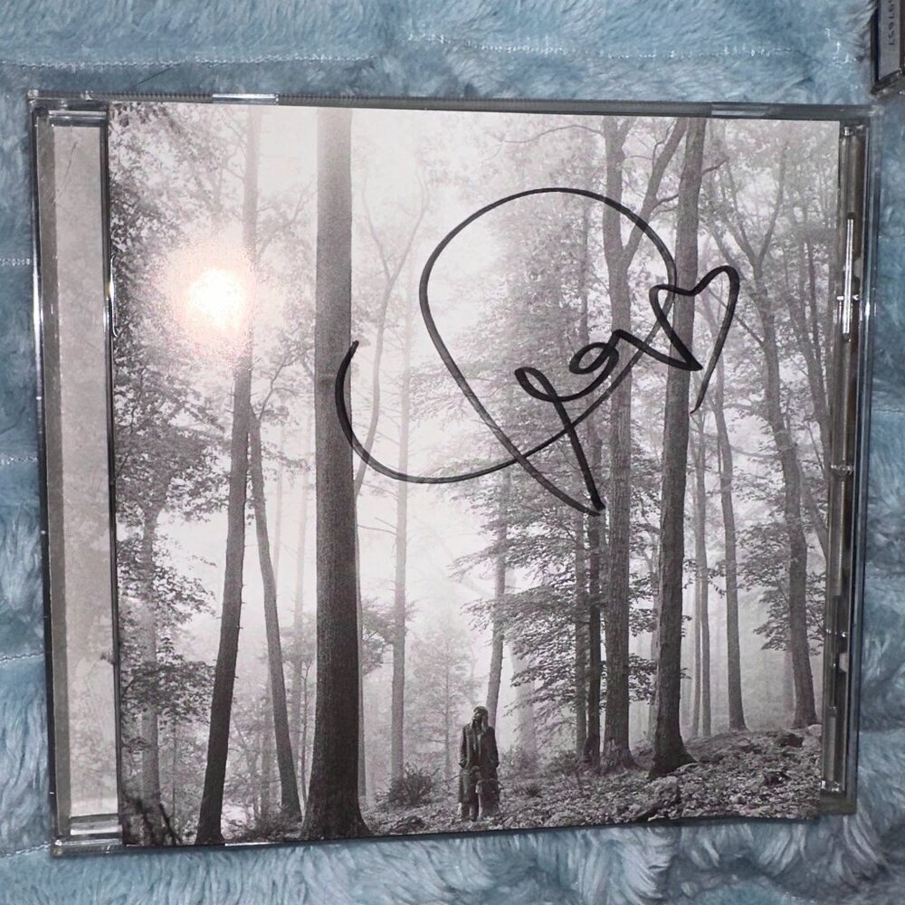 Signed Taylor Swift Folklore CD with Heart
